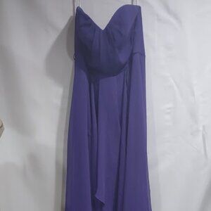 DAVIDS BRIDAL PURPLE REGENCY STRAPLESS EVENING GOWN PROM WEDDING WOMEN'S SIZE 10